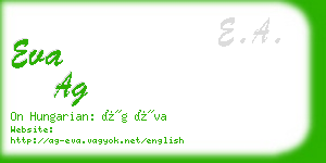 eva ag business card